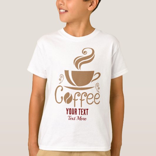Coffee Lover Design – Minimaal Coffee Cup Grafisch T-shirt (Voorkant)