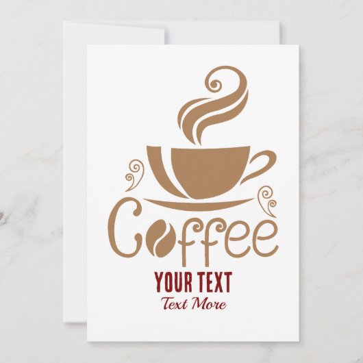 Coffee Lover Design – Minimal Coffee Cup Graphic Bedankkaart (Voorkant)