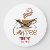 Coffee Lover Design – Minimal Coffee Cup Graphic Grote Klok (Voorkant)