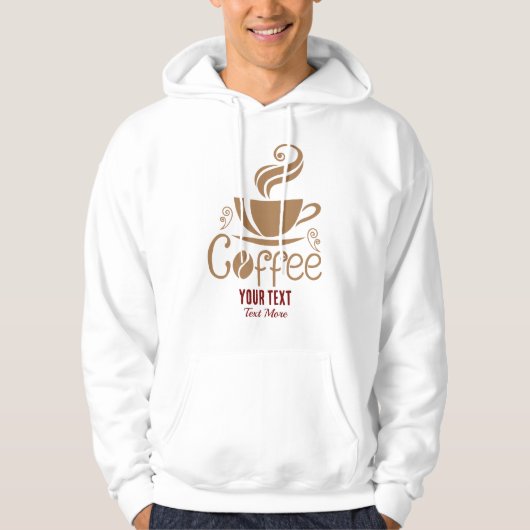 Coffee Lover Design – Minimal Coffee Cup Graphic Hoodie (Voorkant)