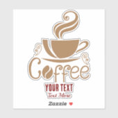 Coffee Lover Design – Minimal Coffee Cup Graphic Sticker (Vel)