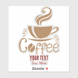 Coffee Lover Design – Minimal Coffee Cup Graphic Sticker