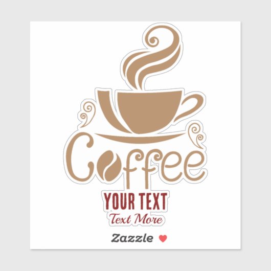 Coffee Lover Design – Minimal Coffee Cup Graphic Sticker (Vel)