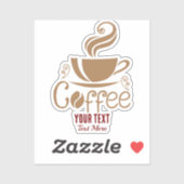 Coffee Lover Design – Minimal Coffee Cup Graphic Sticker (Vel)
