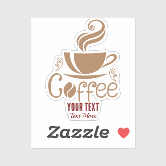 Coffee Lover Design – Minimal Coffee Cup Graphic Sticker (Vel)