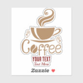 Coffee Lover Design – Minimal Coffee Cup Graphic Sticker (Vel)