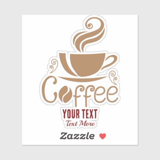Coffee Lover Design – Minimal Coffee Cup Graphic Sticker (Vel)