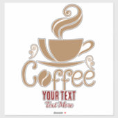 Coffee Lover Design – Minimal Coffee Cup Graphic Sticker (Vel)