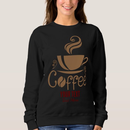 Coffee Lover Design – Minimal Coffee Cup Graphic Trui (Voorkant)
