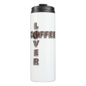 Coffee Lover Design with Real Bean Thermosbeker (Voorkant)