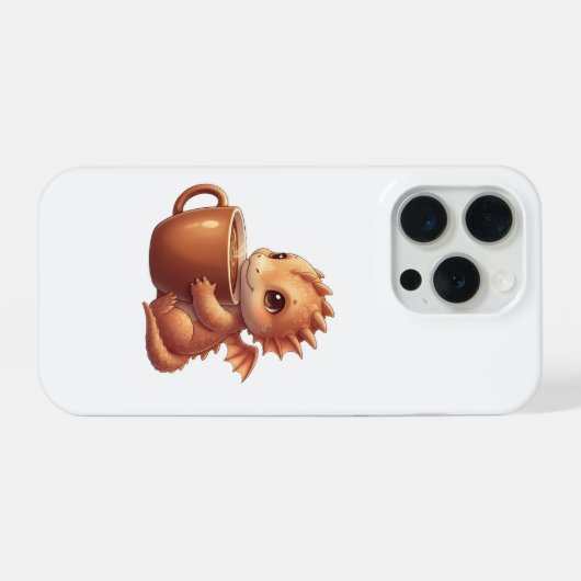 Coffee Lover Dragon iPhone Hoesje (Achterkant horizontaal)
