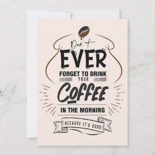 Coffee Lover Drink uw koffie Bedankkaart