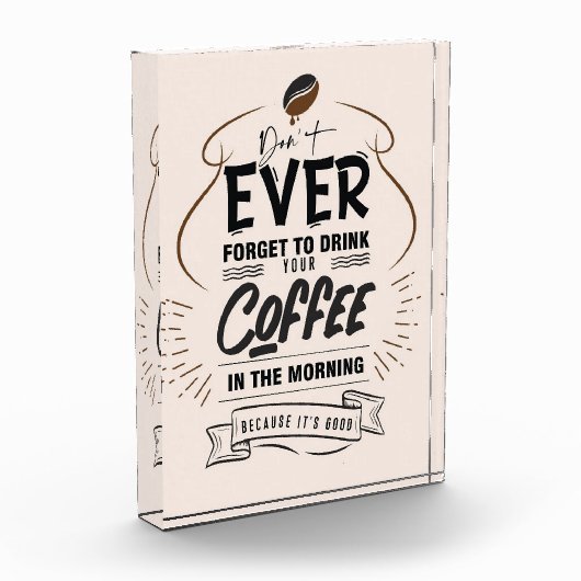 Coffee Lover Drink uw koffie Fotoblokken (Links)