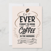 Coffee Lover Drink uw koffie Save The Date (Voorkant)