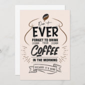 Coffee Lover Drink uw koffie Save The Date (Voorkant / Achterkant)