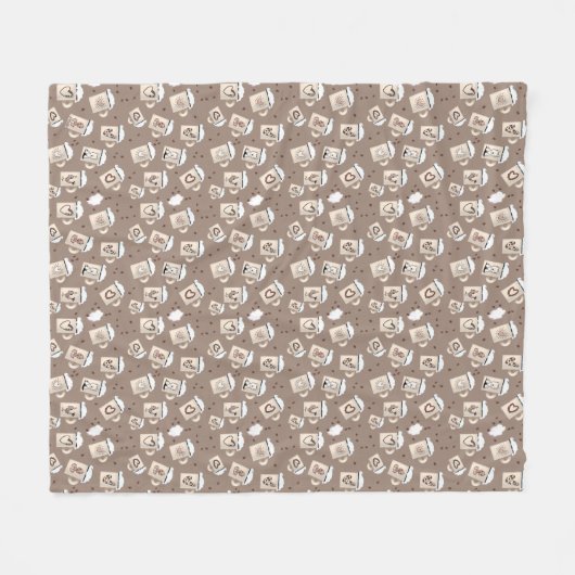 Coffee Lover Fleece Blanket (Voorkant (Horizontaal))