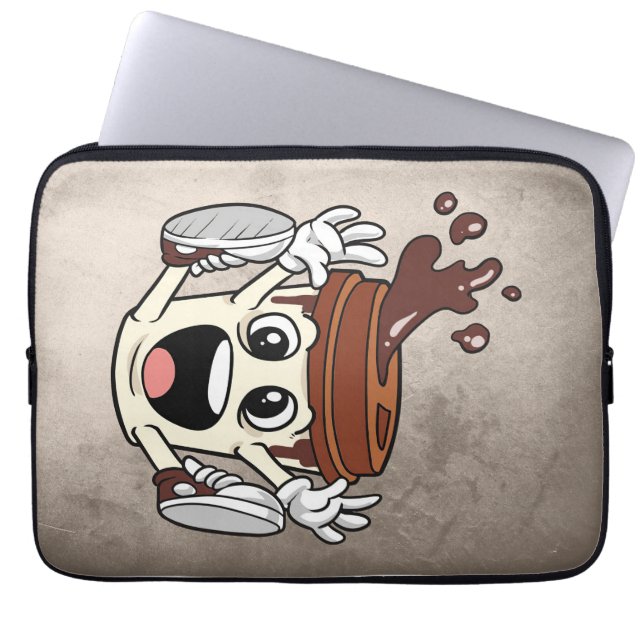 Coffee Lover Funny Coffee Cup Laptop Sleeve (Voorkant)