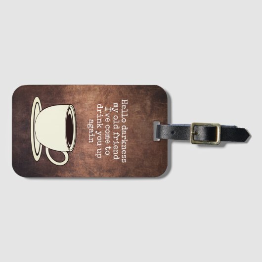 Coffee Lover Funny Quote Bagagelabel (Voorkant (horizontaal))