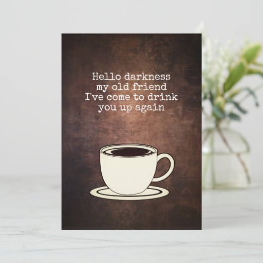 Coffee Lover Funny Quote Kaart (Staand voorkant)