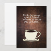 Coffee Lover Funny Quote Kaart (Voorkant / Achterkant)