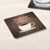  Coffee Lover Funny Quote Kartonnen Onderzetters (Schuin)