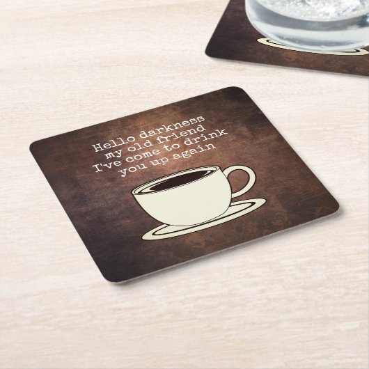  Coffee Lover Funny Quote Kartonnen Onderzetters (Schuin)