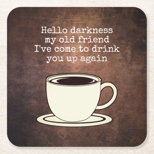  Coffee Lover Funny Quote Kartonnen Onderzetters (Voorkant)