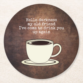  Coffee Lover Funny Quote Ronde Kartonnen Onderzetter