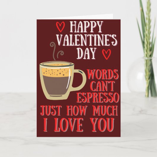 Coffee Lover Funny Valentijn Card Kaart (Voorkant)