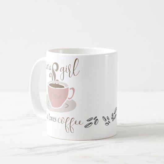 Coffee Lover gepersonaliseerd script voor haar Koffiemok (Voorkant links)