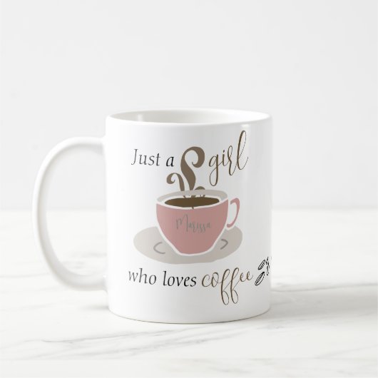 Coffee Lover gepersonaliseerd script voor haar Koffiemok (Links)