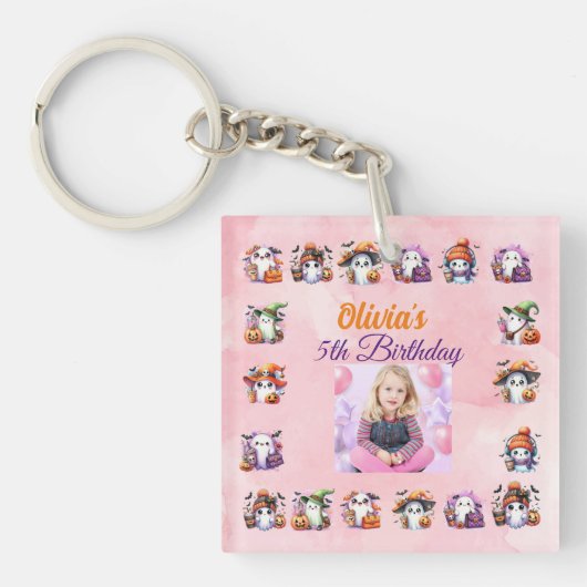 Coffee Lover Ghost Acryl Sleutelhanger Verjaardags (voorkant)