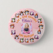 Coffee Lover Ghost Party Button voor de verjaardag (Voorkant)