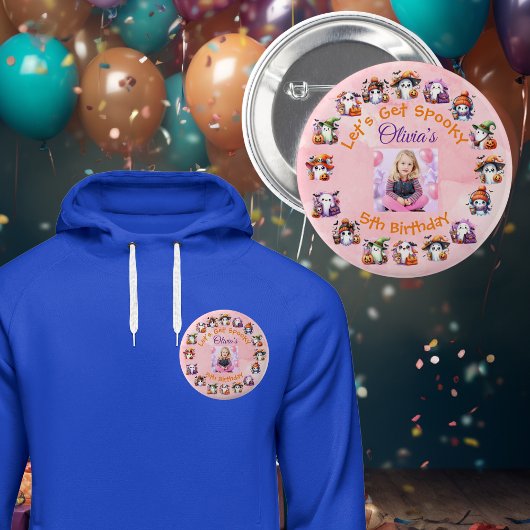 Coffee Lover Ghost Party Button voor de verjaardag
