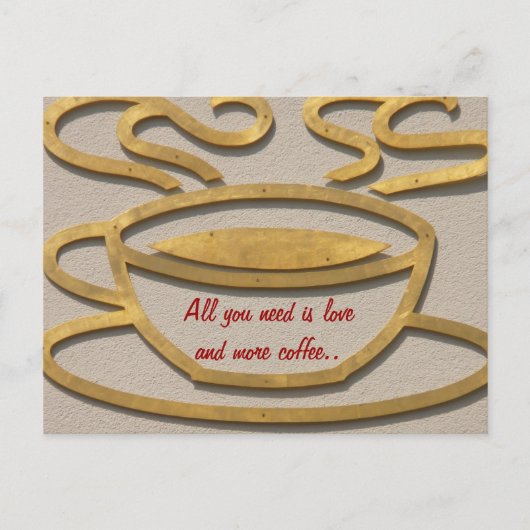 Coffee Lover Gift Cadeau Naam offerte aanpassen Briefkaart (Voorkant)