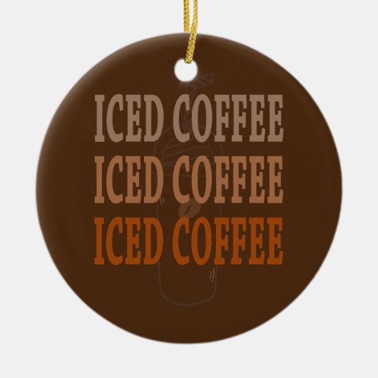 Coffee Lover Iced koffie Keramisch Ornament (Voorkant)