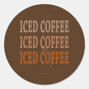 Coffee Lover Iced koffie Ronde Sticker