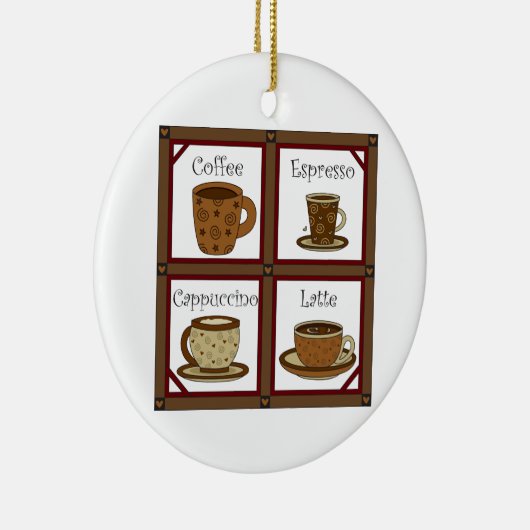 Coffee Lover Keramisch Ornament (Rechts)