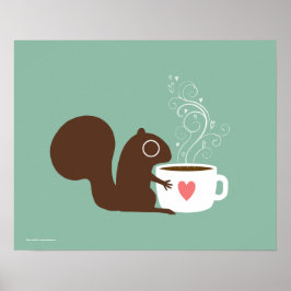 Coffee Lover | Kunst voor dieren Poster