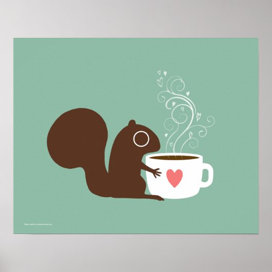 Coffee Lover | Kunst voor dieren Poster (Voorkant)