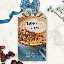 Coffee Lover Latte Hartelijk dank Cadeaulabel