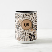 Coffee Lover Leopard Print Mug Mok (Midden)