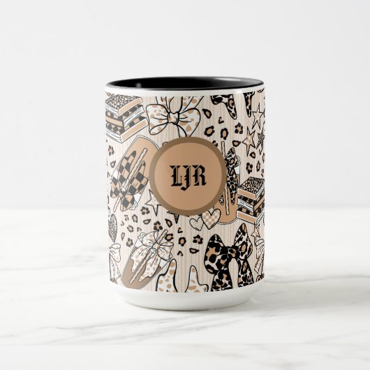 Coffee Lover Leopard Print Mug Mok (Midden)