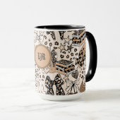 Coffee Lover Leopard Print Mug Mok (Voorkant rechts)