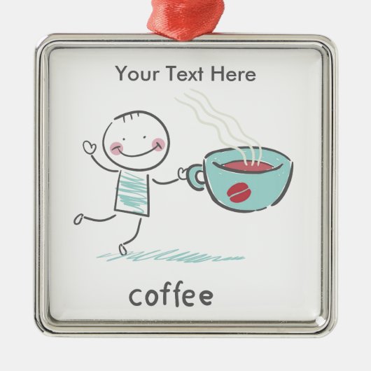 Coffee Lover Metalen Ornament (Voorkant)
