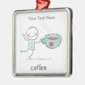 Coffee Lover Metalen Ornament (Links)
