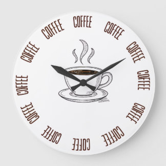 Coffee Lover Minimal Wall Clock – Modern  Grote Klok