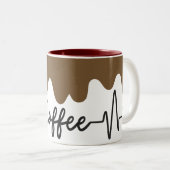 Coffee Lover Mok - Heartbeat EKG Coffee Design (Voorkant rechts)