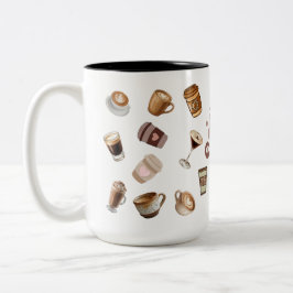 Coffee Lover Mug | Cute Coffee Aesthetic Mug Tweekleurige Koffiemok
