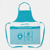 Coffee lover name kitchen blue schort (Voorkant)